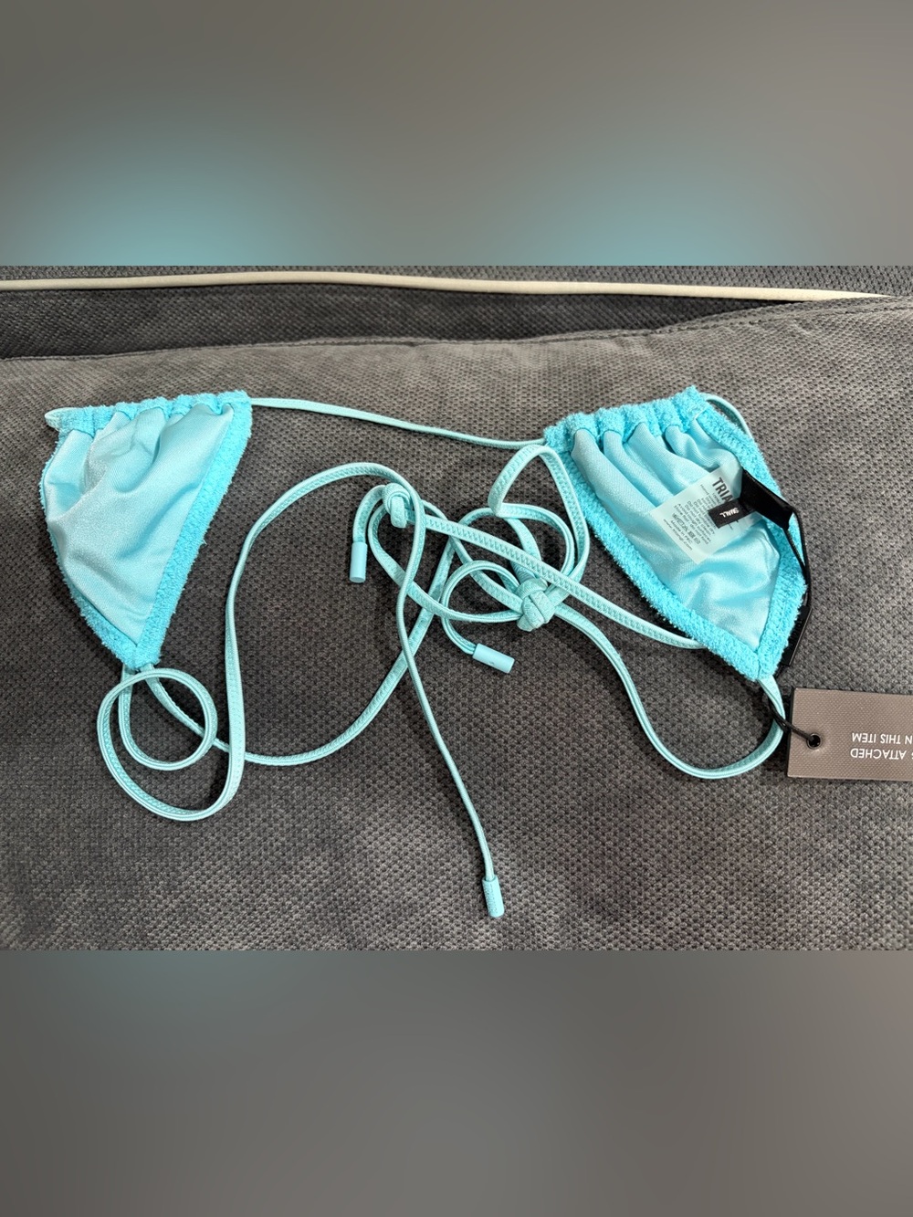 Triangl turquoise Terry Cloth Bikini in small - NWT - Picture 3 of 5